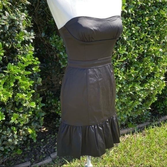BCBG Black Strapless Cocktail Dress 4 - Picture 9 of 13